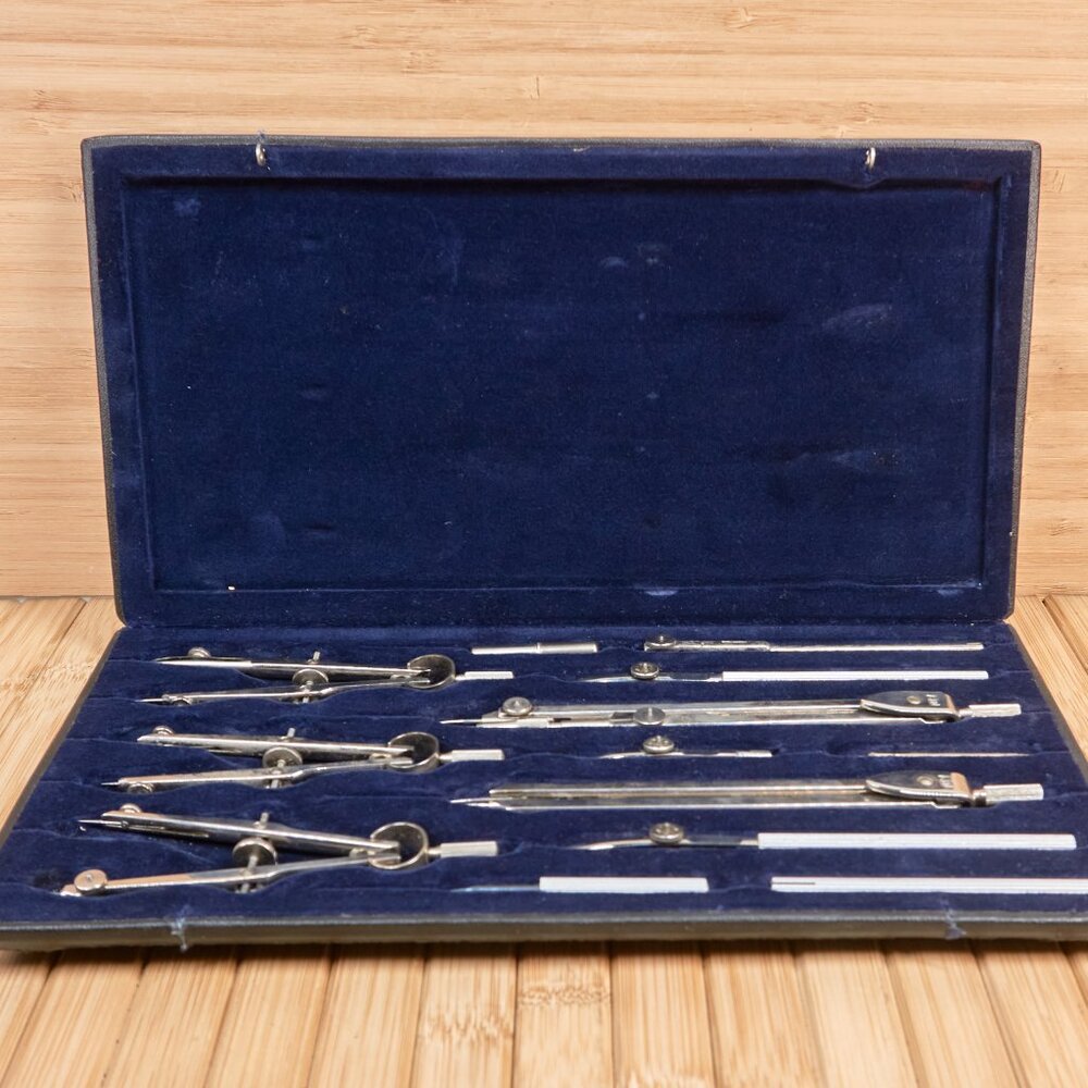 Vintage KIN Precision P VII Mechanical Drafting Drawing Tool Set